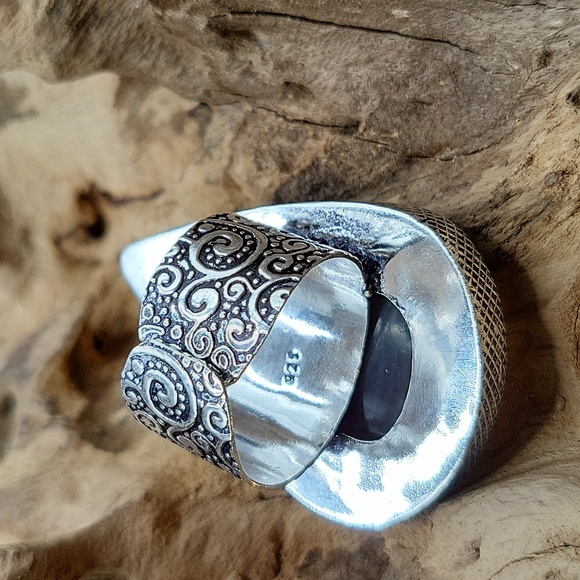 Striped Agate Adjustable Ring - NWOT - Picture 4 of 7